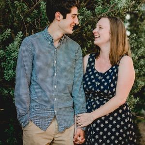Navy Dress with Floral Pattern